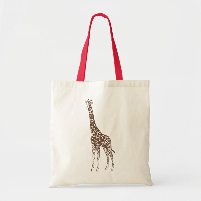 Cute Brown Giraffe Illustration Tygkasse (Framsidan)