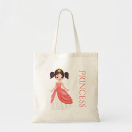 Cute Brown HairPrincess Treat Bag Tygkasse