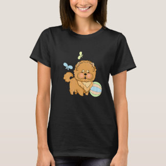 Cute Brown Hund och Boll T Shirt