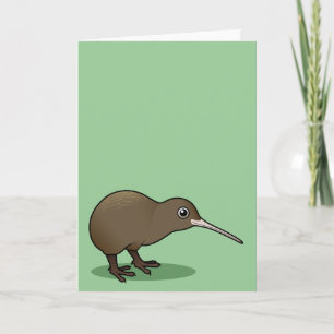 Cute Brown Kiwi från Nya Zeeland Kort