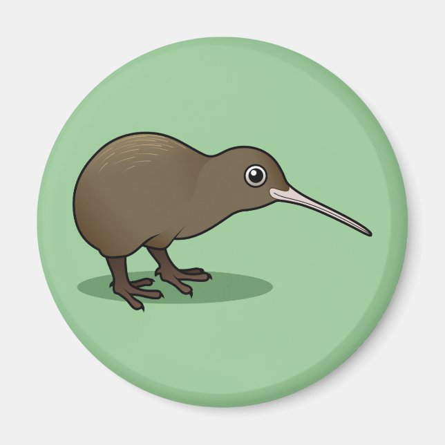 Cute Brown Kiwi från Nya Zeeland Magnet (Framsidan)