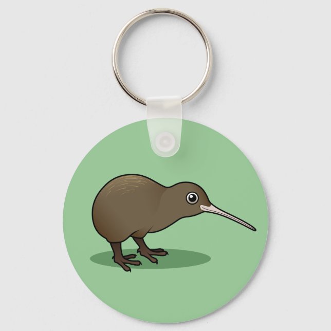 Cute Brown Kiwi från Nya Zeeland Nyckelring (Framsida)