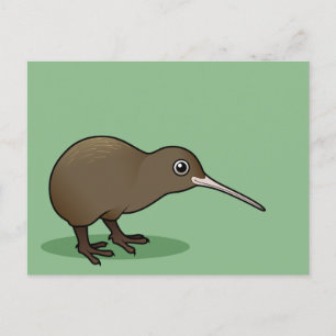 Cute Brown Kiwi från Nya Zeeland Vykort