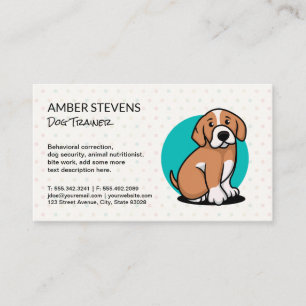 Cute Brown-Logotypen Hund Visitkort
