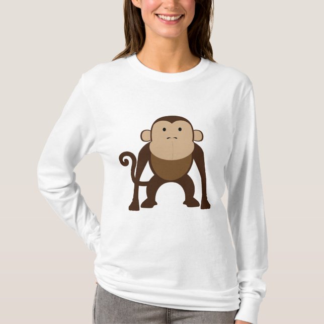 Cute Brown Monkey Tee (Framsida)