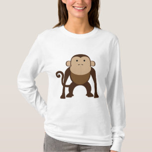 Cute Brown Monkey Tee Shirt