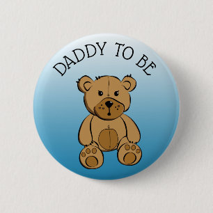 Cute Brown Nalle Pappa som ska vara Button Knapp