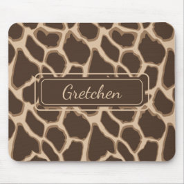 Cute Brown och Tan Giraffe Skin Mousepad Musmatta