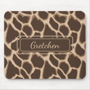 Cute Brown och Tan Giraffe Skin Mousepad Musmatta