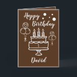 Cute Brown och White Cake Grandson 1:a födelsedage Kort<br><div class="desc">Cute Brown och White Cake Grandson 1st Birthday, den här designen är för alla som tittar för något trevligt för en liten pojke på hans första födelsedag. Om du är tittar för 1:a födelsedag, särskilt för din barnson, är det här precis vad du behöver. Utformningen har en söt födelsedagskalas med...</div>