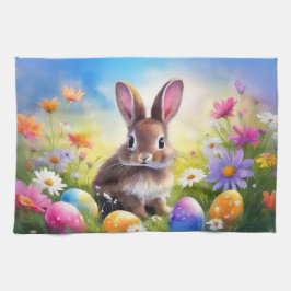 Cute Brown Påsk Baby Bunny Kökshandduk