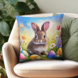 Cute Brown Påsk Baby Bunny Kudde