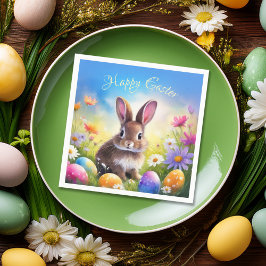 Cute Brown Påsk Baby Bunny Pappersservett