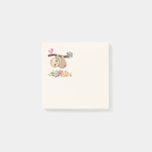 Cute Brown Sloth Hanging upp och ned Post-it Block