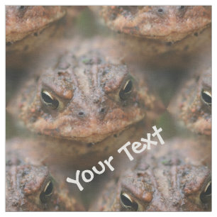 Cute Brown Toad Ansikte Animal Mönster Tyg