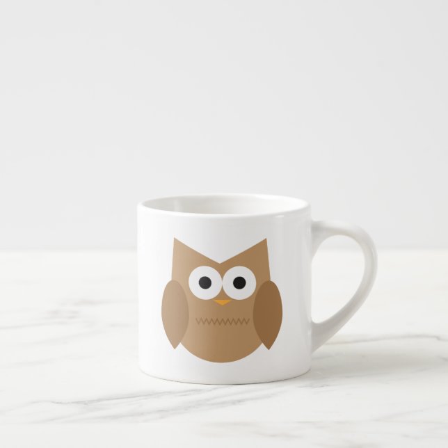 Cute Brown Uggla Espresso Kopp Espressomugg (Höger)