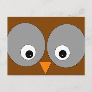 Cute Brown Uggla-kort Vykort