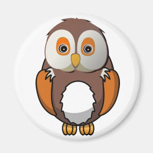 Cute Brown Uggla Magnet