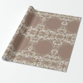 Cute Brown White Blommigt Presentpapper
