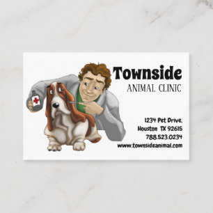 Cute Brown White Hund Animal Clinical Medicine Visitkort