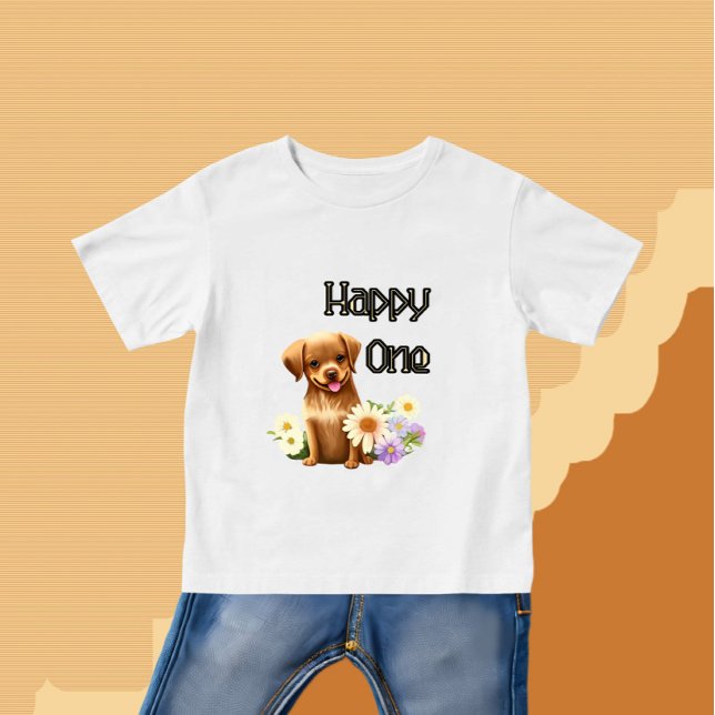 Cute brun hund t shirt (Skapare uppladdad)