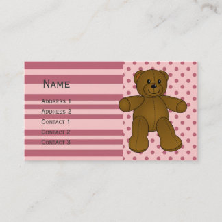 Cute-brun nalle visitkort