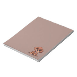 Cute-brun valp anteckningsblock