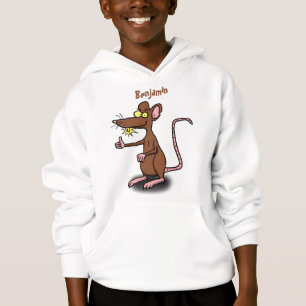 Cute-bruna råtta-tummar uppåt tecknad t shirt