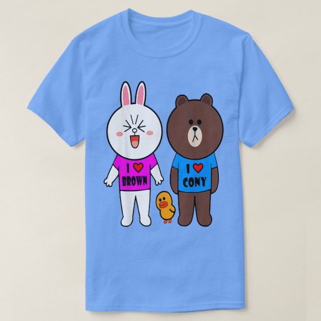 Cute brunbjörnkaninkanin anka vi kärlek eac t shirt (Design framsida)