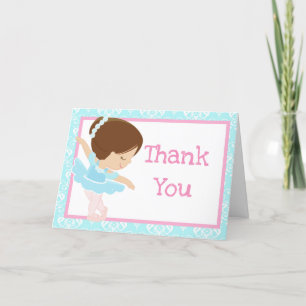 Cute Brunette Ballerina Tack Kort