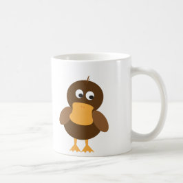 Cute Brunt anka Kaffemugg