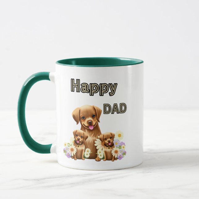 Cute-brunt hundar mugg (Vänster)