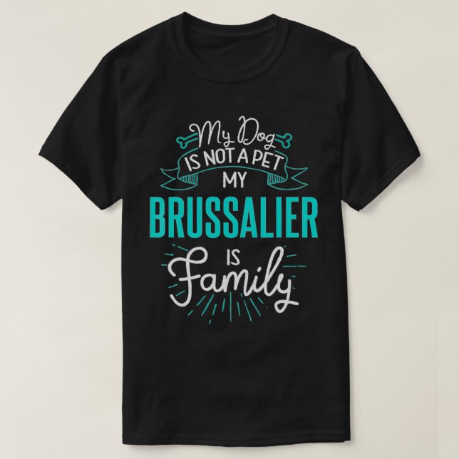 Cute Brussalier Family Hund Gift for Women Manar T Shirt (Design framsida)