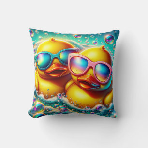 ’Cute Bubble Bath Rubber Ducklings’ Kudde