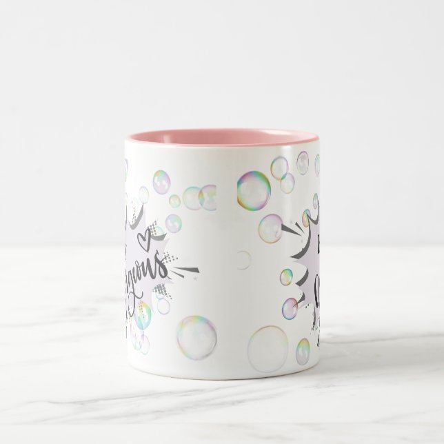 Cute bubble pastel hej vackra mugg (Center)