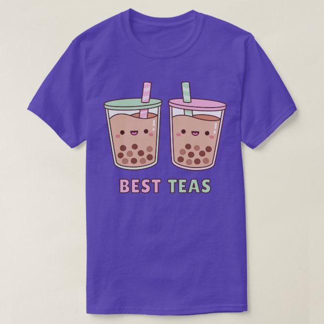 Cute Bubble Tea Best Teas Pun T Shirt (Design framsida)