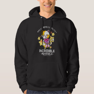 Cute Bubble Tea Cat Kitten Japanskt otroligt A Hoodie