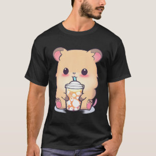 Cute Bubble Tea Hamster - Kawaii Hamster Bubble Te T Shirt