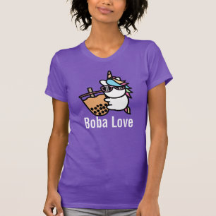 Cute Bubble Tea och Unicorn T Shirt