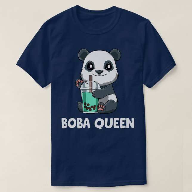 Cute Bubble Tea Panda Boba Queen 765 T Shirt (Design framsida)