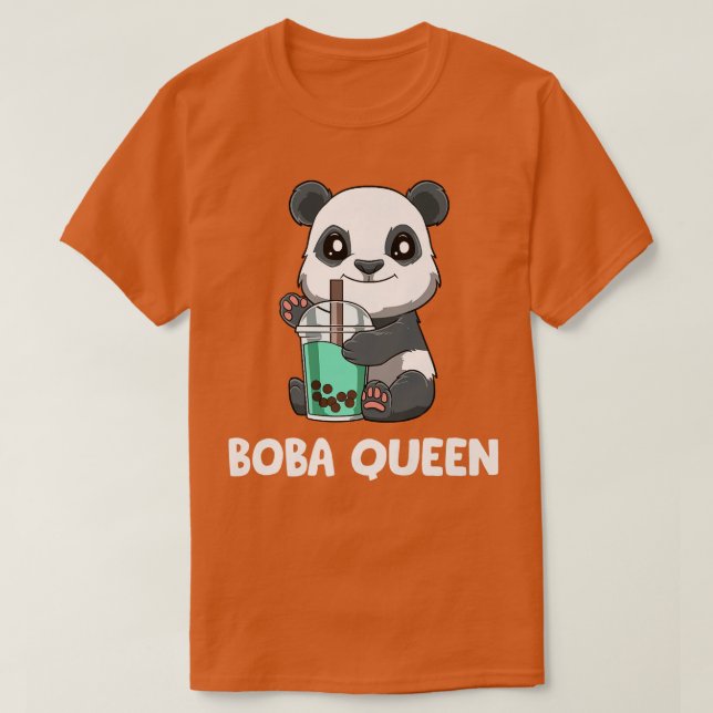 Cute Bubble Tea Panda Boba Queen 767 T Shirt (Design framsida)