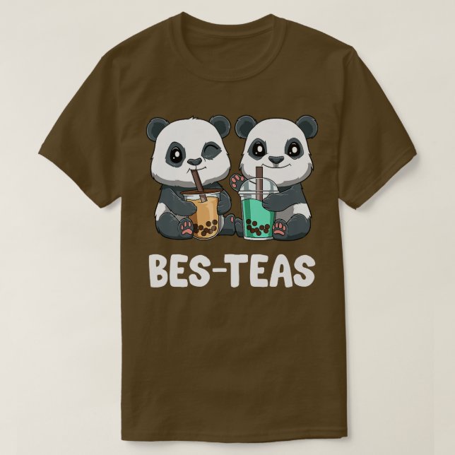 Cute Bubble Tea Pandas Funny Boba Tea 770 T Shirt (Design framsida)