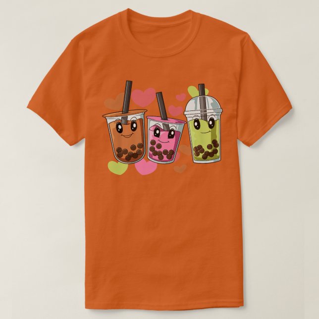 Cute Bubble Teas Bobas Otaku Kawaii 775 T Shirt (Design framsida)