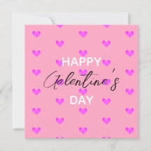 Cute Bubblegum Rosa Hearts Lycklig Galentines Day