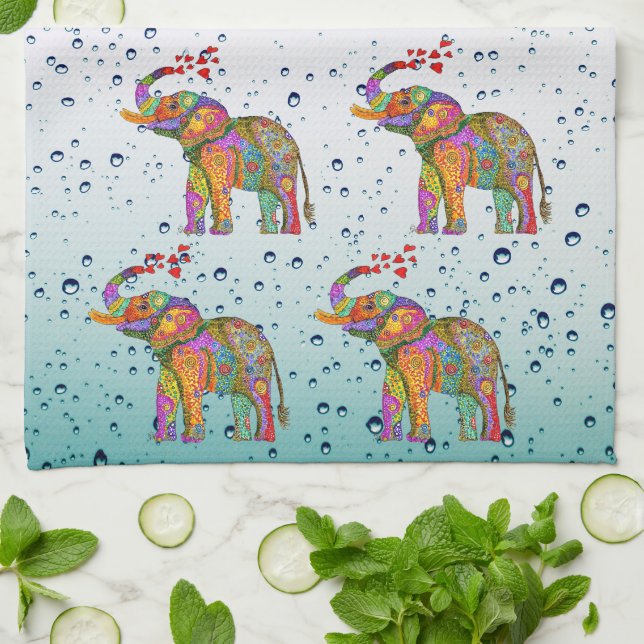 Cute Bubbles från Elephant Kitchen Towel Kökshandduk (Vikta)