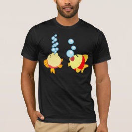 Cute Bubbling Tecknad Fish T-Shirt