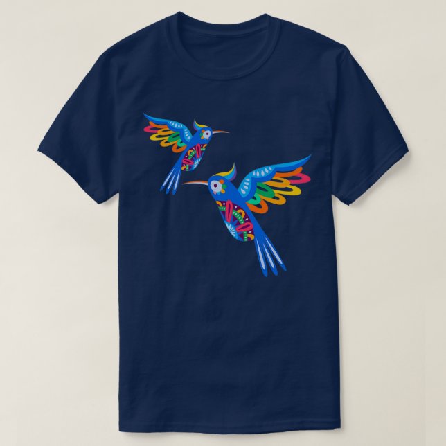 Cute Budgerigar och Exotic Lovebird T Shirt (Design framsida)