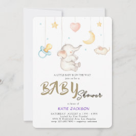 Cute Budget Baby Shower Inbjudningar