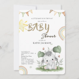 Cute Budget Baby Shower Inbjudningar