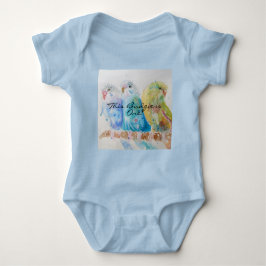 Cute Budgie First Birthday Pastel Bird Baby Bird T Shirt